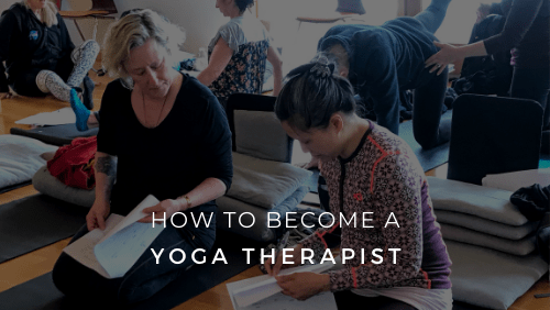 how to become a Yoga Therapist 2 yoga therapy students doing course work