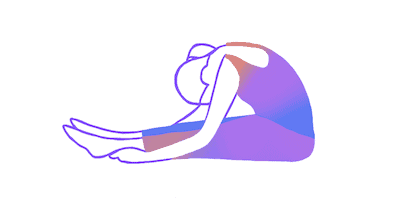 A person performing Caterpillar Pose, which you might encounter if you seek Yin Yoga for trauma